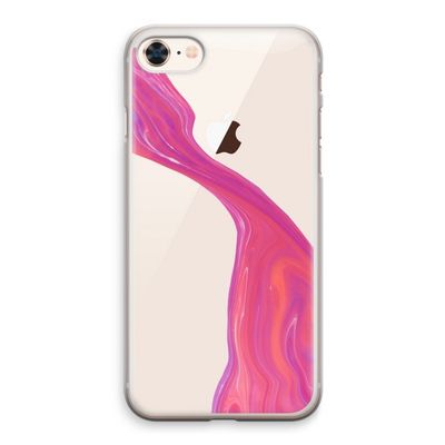 Paarse stroom: iPhone 8 Transparant Hoesje