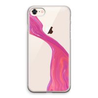 Paarse stroom: iPhone 8 Transparant Hoesje