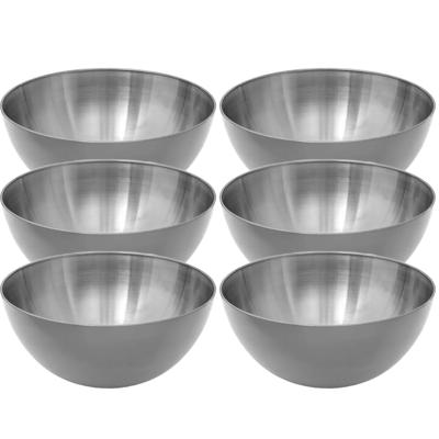 Secret de Gourmet Slakommetjes - 6x - schaaltjes - RVS - D13 x H6,4 cm