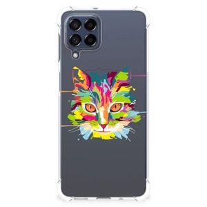 Samsung Galaxy M53 Stevig Bumper Hoesje Cat Color