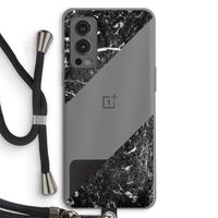 Zwart marmer: OnePlus Nord 2 5G Transparant Hoesje met koord