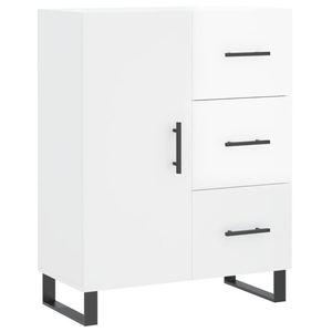 The Living Store Dressoir - Classic - Meubelen - 69.5 x 34 x 90 cm - Hoogglans wit