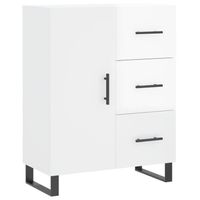 The Living Store Dressoir - Classic - Meubelen - 69.5 x 34 x 90 cm - Hoogglans wit - thumbnail