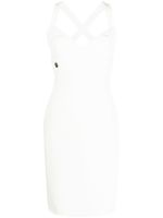 Philipp Plein robe courte en soie - Blanc