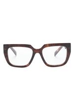 Prada Eyewear lunettes de vue carrées à effet écailles de tortue - Marron - thumbnail