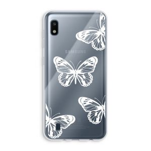 White butterfly: Samsung Galaxy A10 Transparant Hoesje