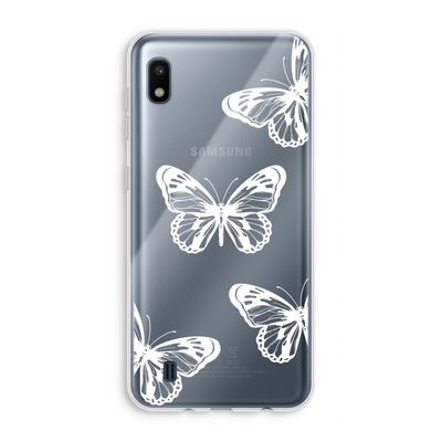 White butterfly: Samsung Galaxy A10 Transparant Hoesje
