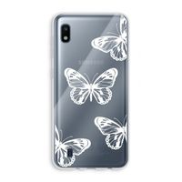 White butterfly: Samsung Galaxy A10 Transparant Hoesje