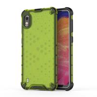 Schokbestendige honingraat PC + TPU Case voor Galaxy A10 (groen)