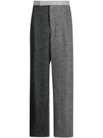 Thom Browne pantalon ample à design bicolore - Gris