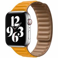 Apple origineel Leather Link Apple Watch medium 42mm / 44mm / 45mm California Poppy - MY9P2ZM/A - thumbnail