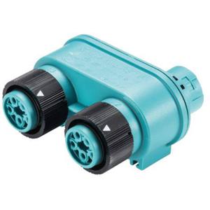 Wieland Electric 46.050.1253.6 Ronde connector verdeler Totaal aantal polen: 4 + PE Serie (ronde connectoren): RST® MINI 1 stuk(s)