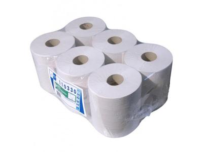 Euro Poetspapier naturel wit midirollen - 300 meter x 20cm (6 stuks)