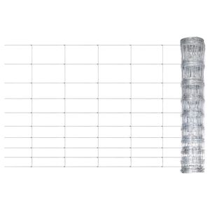 VidaXL Hek 50x1,5 m gegalvaniseerd staal zilverkleurig