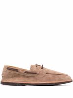 Brunello Cucinelli mocassins en daim à lacets - Tons neutres
