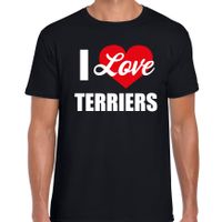 I love Terriers honden t-shirt zwart voor heren