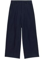 AMI Paris pantalon plissé à coupe longue - Bleu