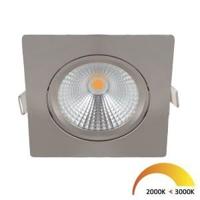 EcoDim LED inbouwspot 5W DimToWarm 85mm 36gr vierkant verstelbaar geschuurd staal - LED4770