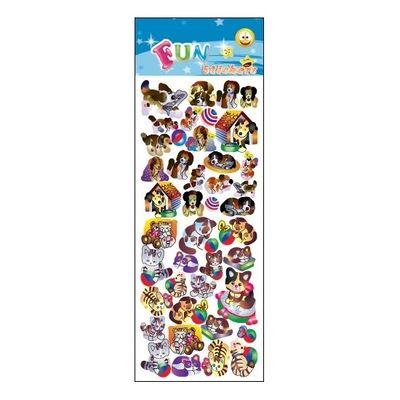 Stickervelletje animatie katten en honden