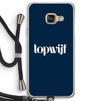 Topwijf Navy: Samsung Galaxy A3 (2016) Transparant Hoesje met koord