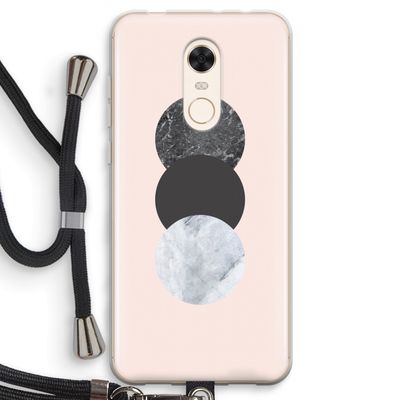 Marmeren cirkels: Xiaomi Redmi 5 Transparant Hoesje met koord