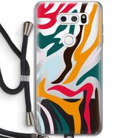 Colored Zebra: LG V30 Transparant Hoesje met koord