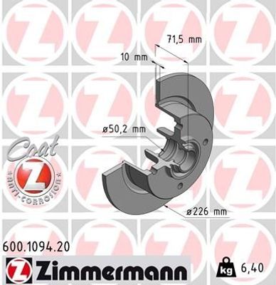 Remschijf Coat Z 600109420