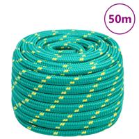 VidaXL Boottouw 20 mm 50 m polypropyleen groen