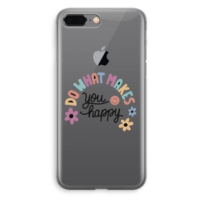 Happy days: iPhone 8 Plus Transparant Hoesje