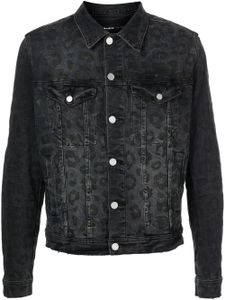 Purple Brand veste en jean à motif léopard - Noir