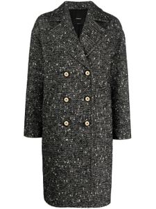 PINKO manteau croisé à revers crantés - Noir