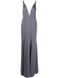 Marchesa Notte Bridesmaids robe Crema à col v plongeant - Bleu