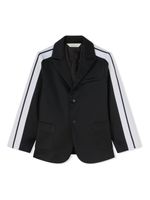 Palm Angels Kids blazer bicolore à simple boutonnage - Noir