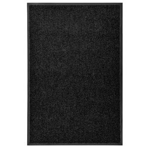 VidaXL Deurmat wasbaar 60x90 cm zwart