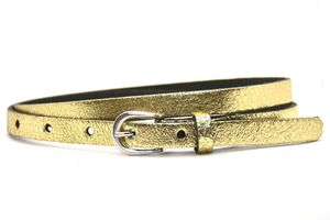 Take It Leren Riem 1.5 cm Goud