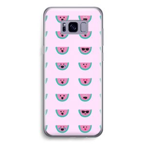 Smiley watermeloenprint: Samsung Galaxy S8 Transparant Hoesje