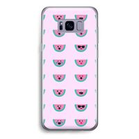 Smiley watermeloenprint: Samsung Galaxy S8 Transparant Hoesje
