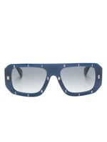 Moschino Eyewear lunettes de soleil à monture pilote - Bleu - thumbnail