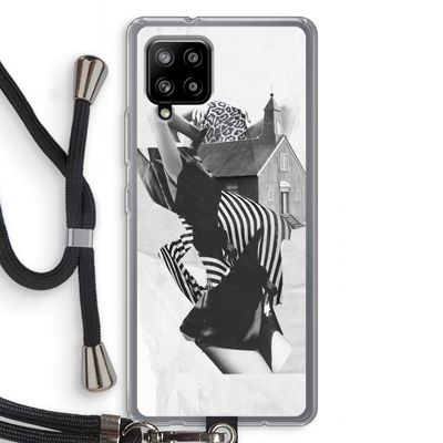 House: Samsung Galaxy A42 5G Transparant Hoesje met koord