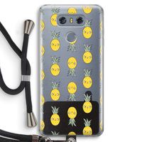 Ananas: LG G6 Transparant Hoesje met koord