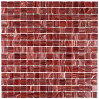 The Mosaic Factory Amsterdam Mozaïektegel - 2x2cm - wand en vloertegel - glans - wine red GMG476