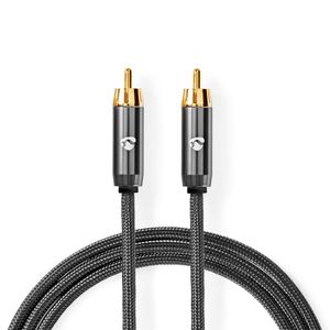 Nedis CATB24100GY50 audio kabel 5 m RCA Grijs