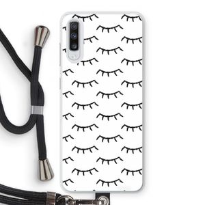 Wimpers: Samsung Galaxy A70 Transparant Hoesje met koord
