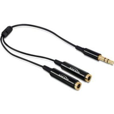 DeLOCK 65356 audio splitter, male jack 3,5mm naar 2x female 3,5mm 25cm