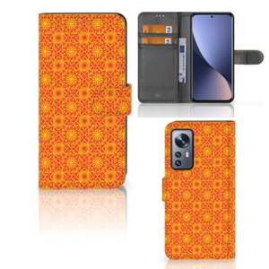 Xiaomi 12 | 12X Telefoon Hoesje Batik Oranje