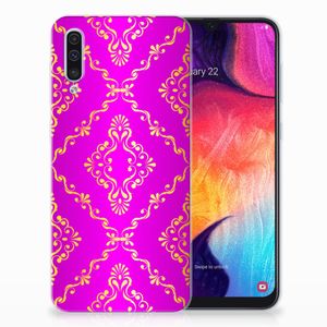 Siliconen Hoesje Samsung Galaxy A50 Barok Roze