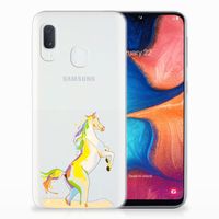 Samsung Galaxy A20e Telefoonhoesje met Naam Horse Color - thumbnail