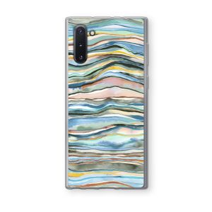 Watercolor Agate: Samsung Galaxy Note 10 Transparant Hoesje