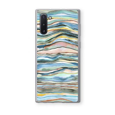 Watercolor Agate: Samsung Galaxy Note 10 Transparant Hoesje