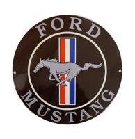 Ford Mustang Logo Emaille Bord - Ø30cm